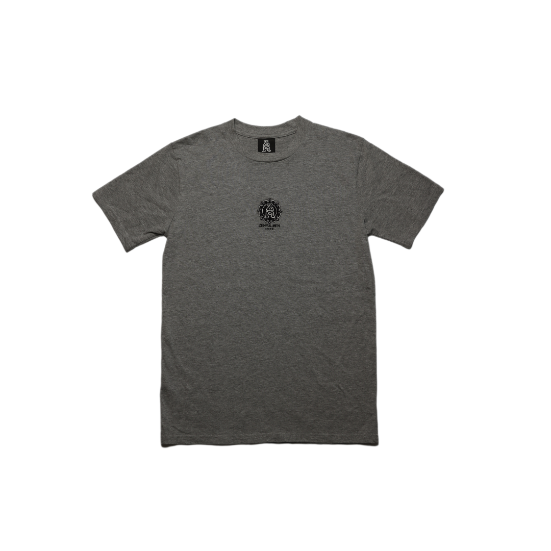 Premium Grey Embroidery T-Shirt Black/out Logo