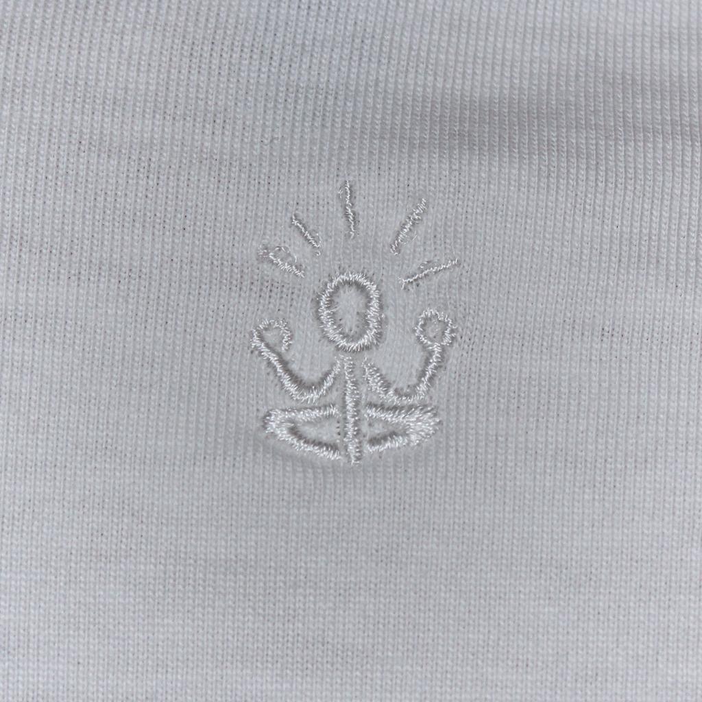 Premium White Embroidery T-Shirt Black/out Logo