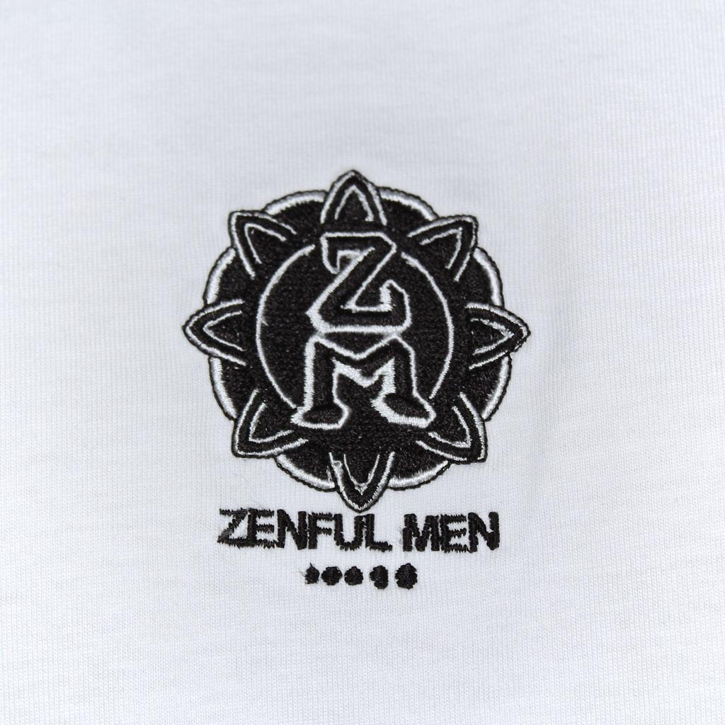 Premium White Embroidery T-Shirt Black/out Logo