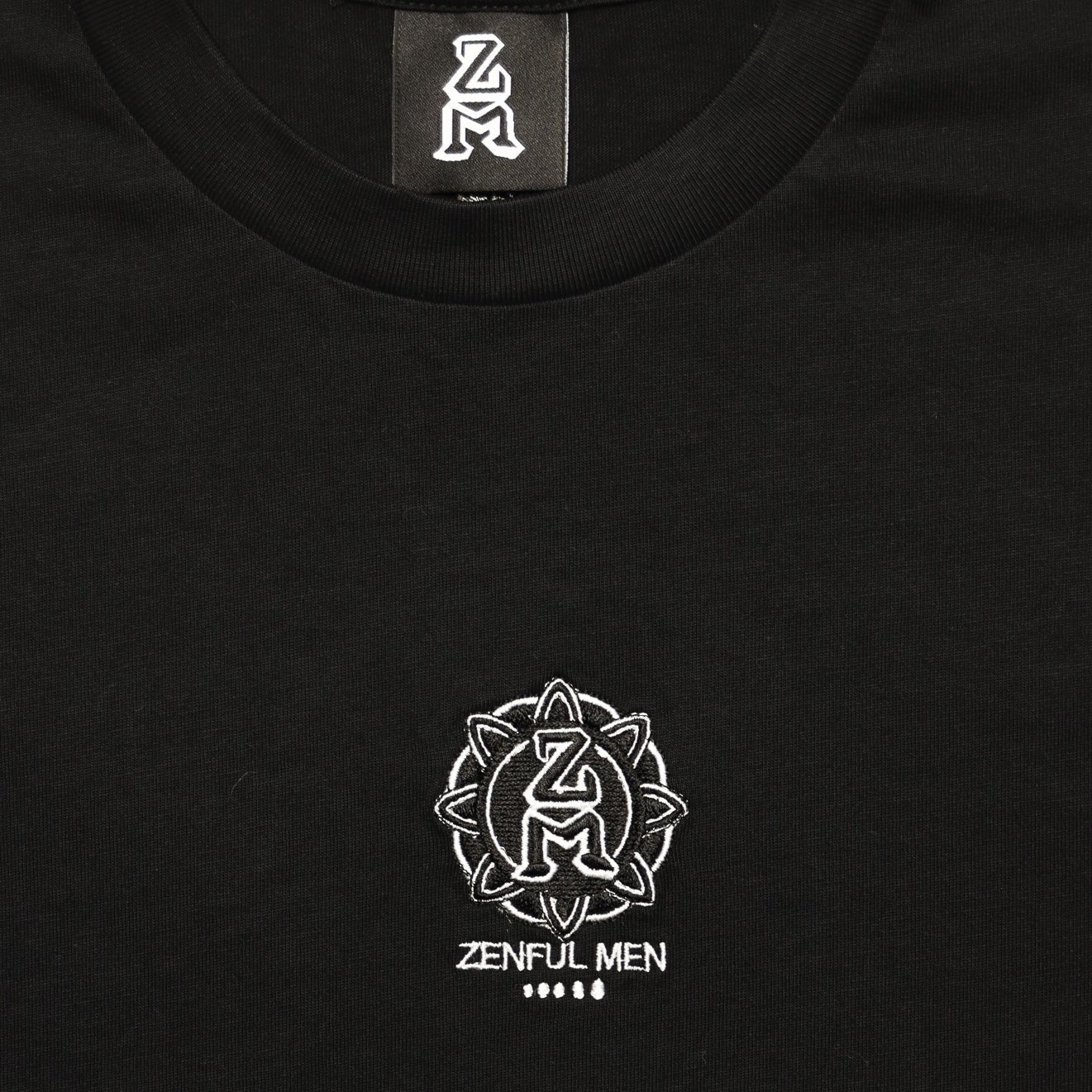 Premium Black Embroidery T-Shirt Black/out Logo